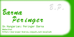 barna peringer business card